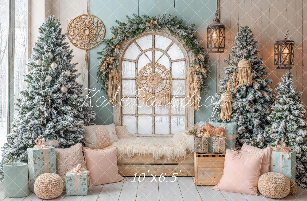 Kate Christmas Trees Window Room Backdrop Designed by Emetselch - Image 4