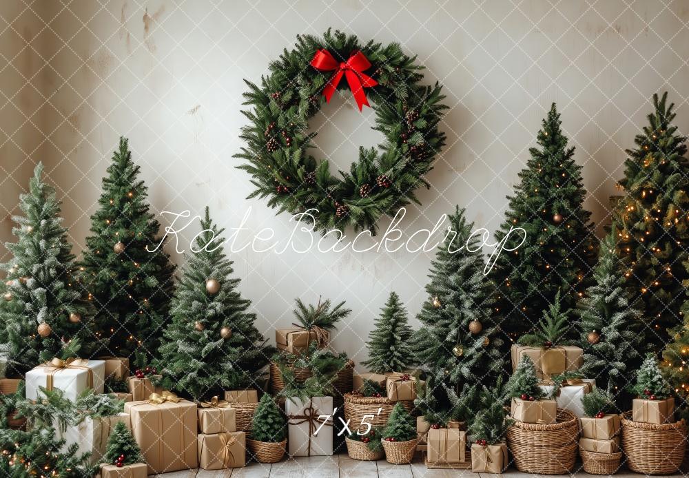 Kate Christmas Trees Wreath Backdrop Designed by Patty Robert - Image 2