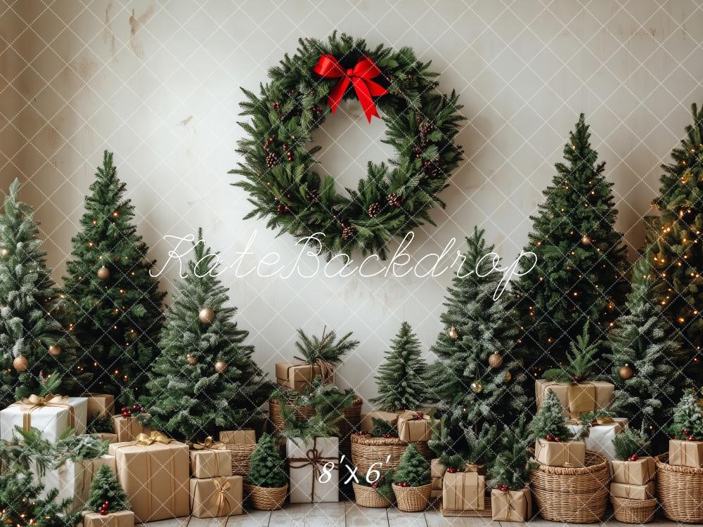 Kate Christmas Trees Wreath Backdrop Designed by Patty Robert - Image 5