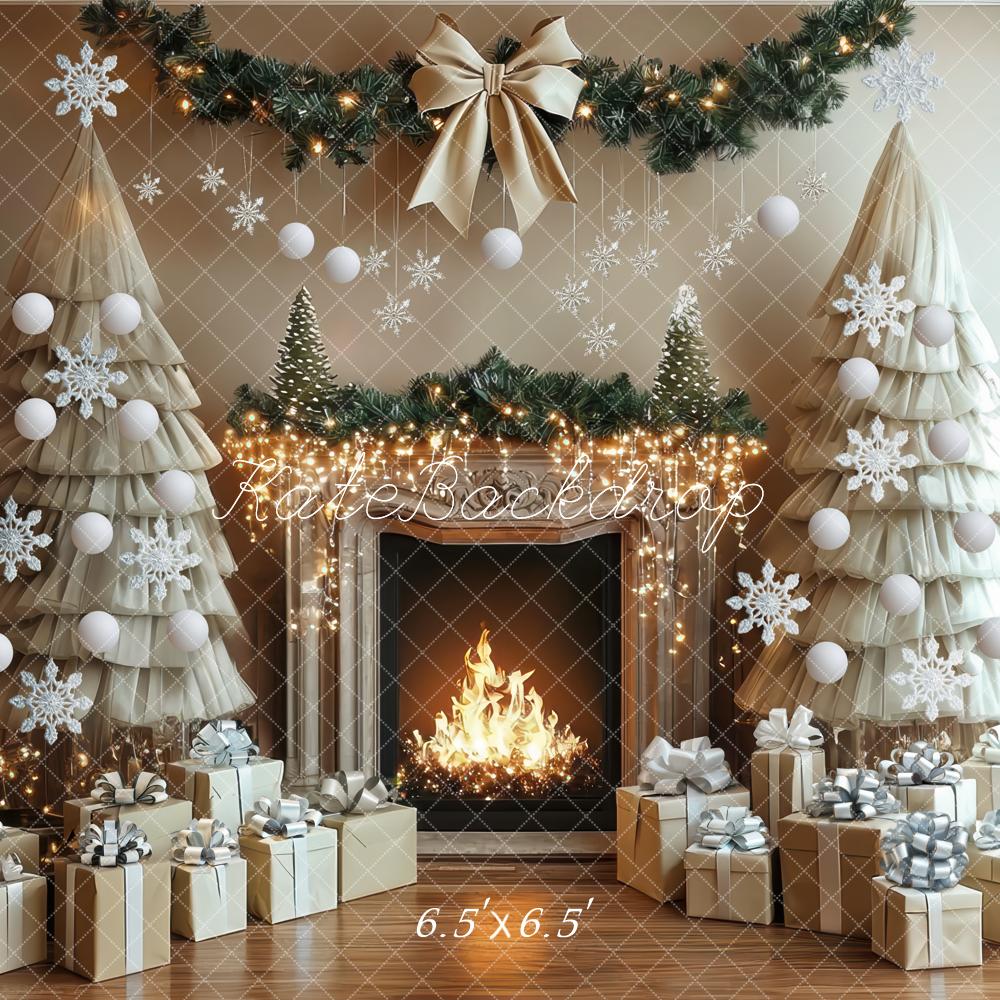 Kate Christmas Tulle Tree Fireplace Gift Snowflake Backdrop Designed by Mini MakeBelieve - Image 2