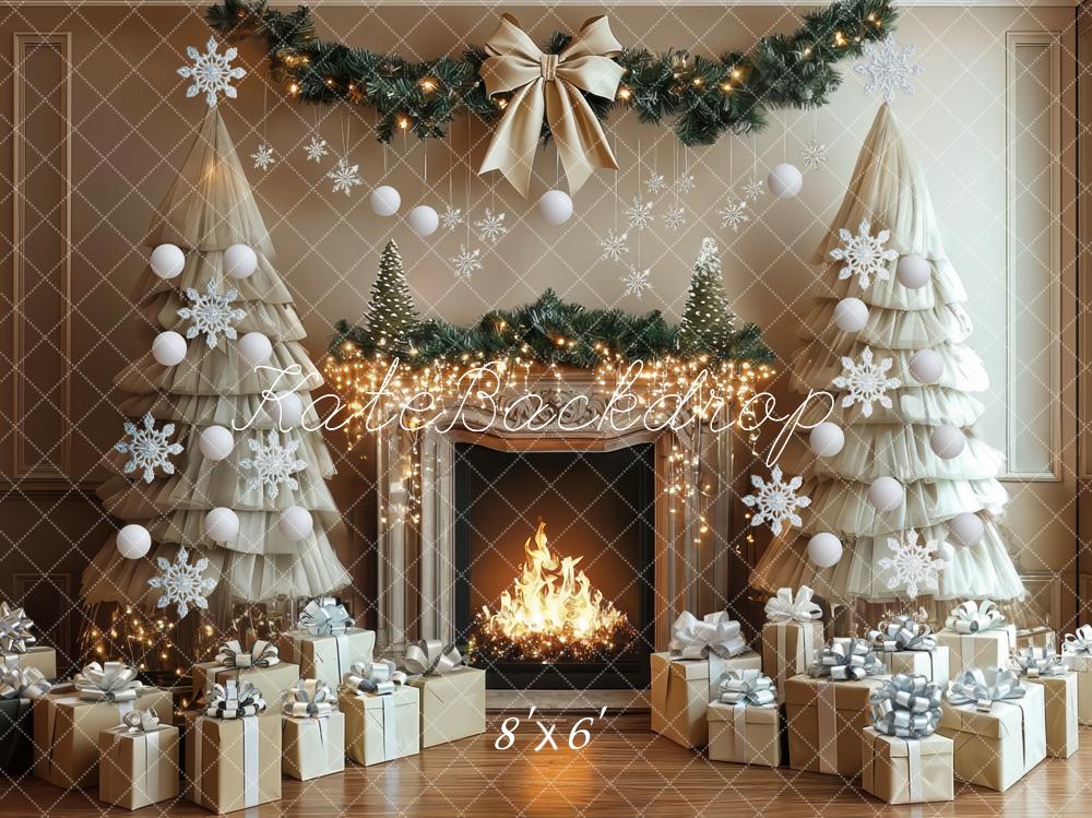 Kate Christmas Tulle Tree Fireplace Gift Snowflake Backdrop Designed by Mini MakeBelieve - Image 3