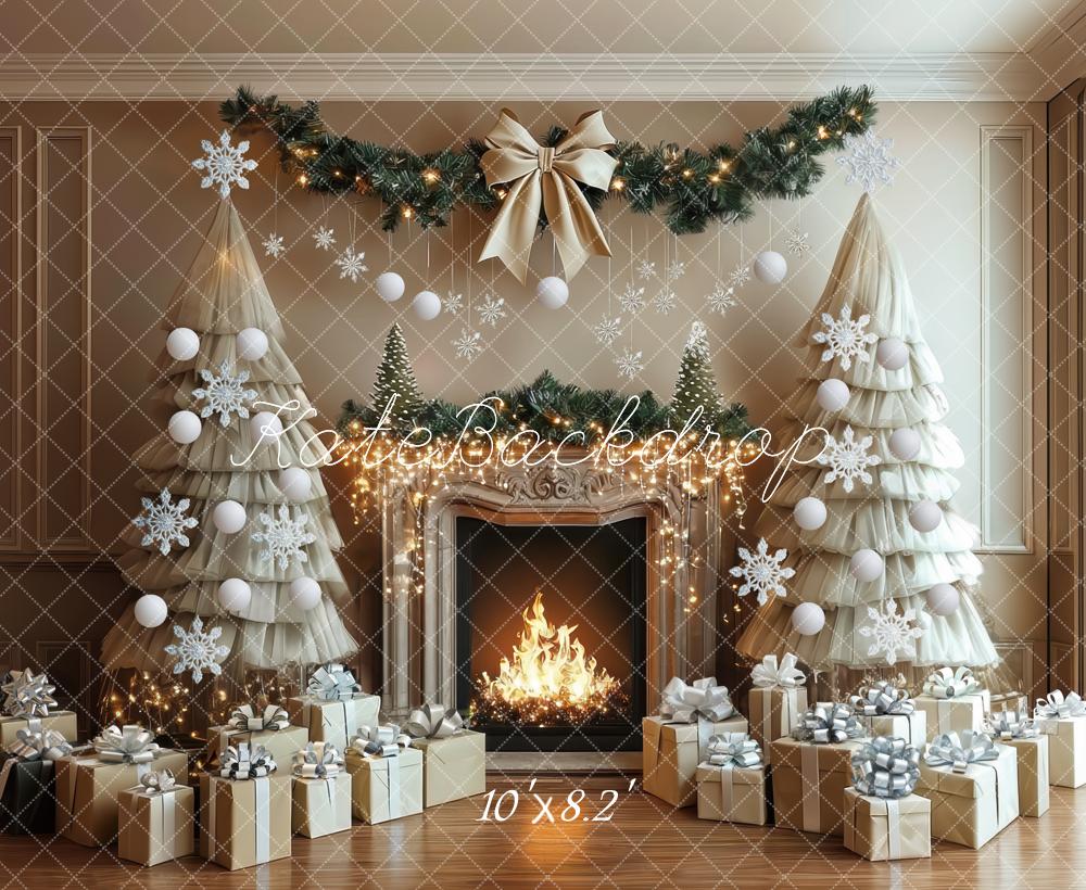 Kate Christmas Tulle Tree Fireplace Gift Snowflake Backdrop Designed by Mini MakeBelieve - Image 5