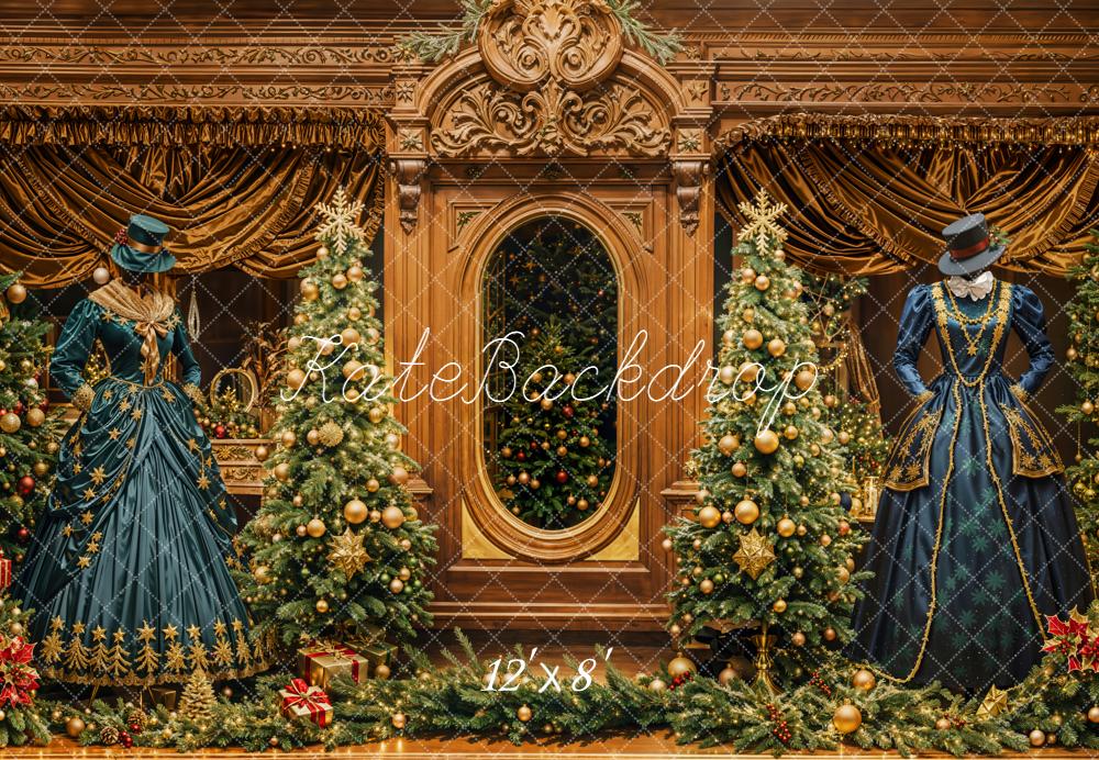 Kate Christmas Victorian Dresses Fleece Backdrop Designed by Emetselch - Image 2
