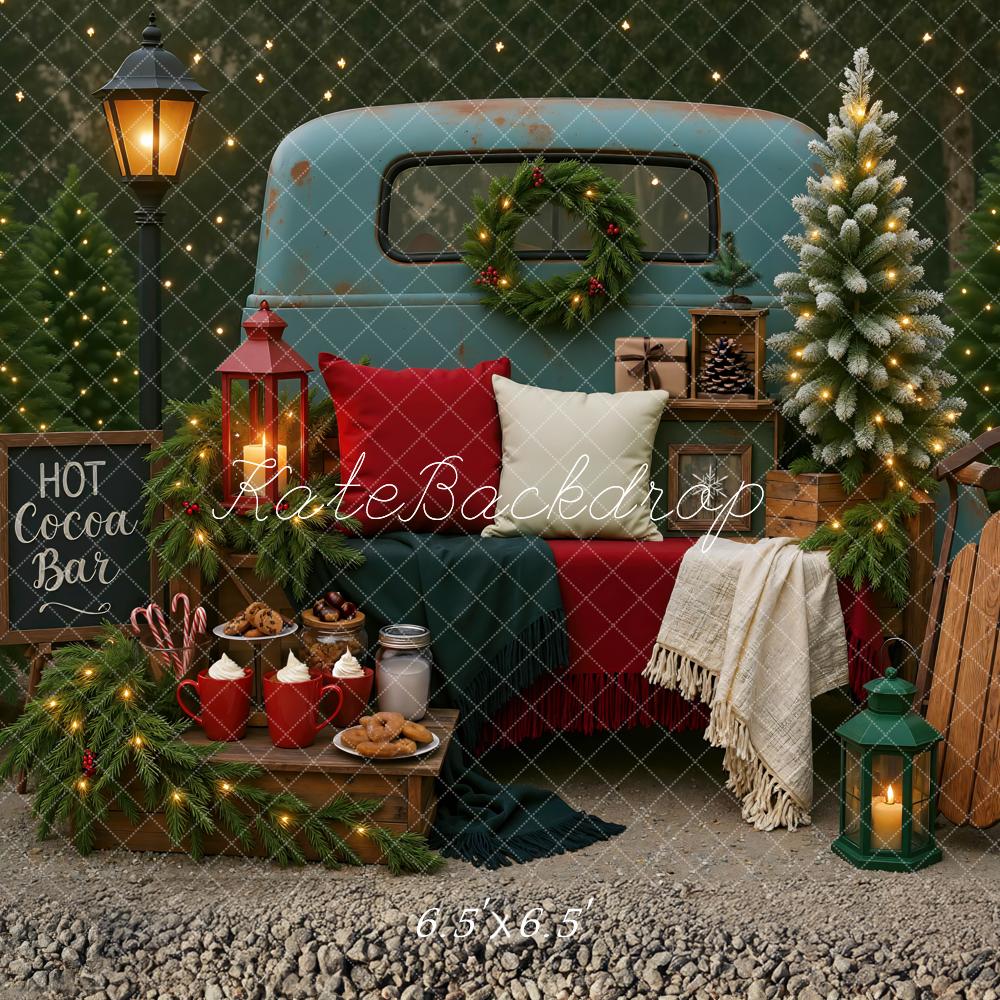 Kate Christmas Vintage Truck Cocoa Bar Backdrop Designed by Mini MakeBelieve - Image 2