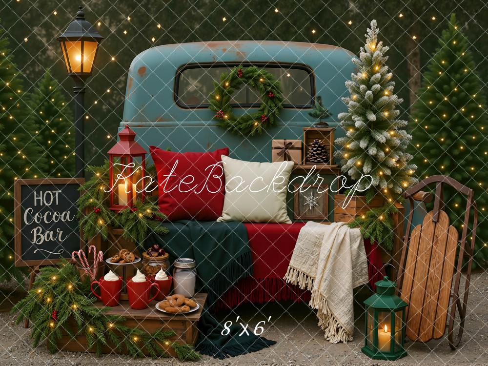 Kate Christmas Vintage Truck Cocoa Bar Backdrop Designed by Mini MakeBelieve - Image 3