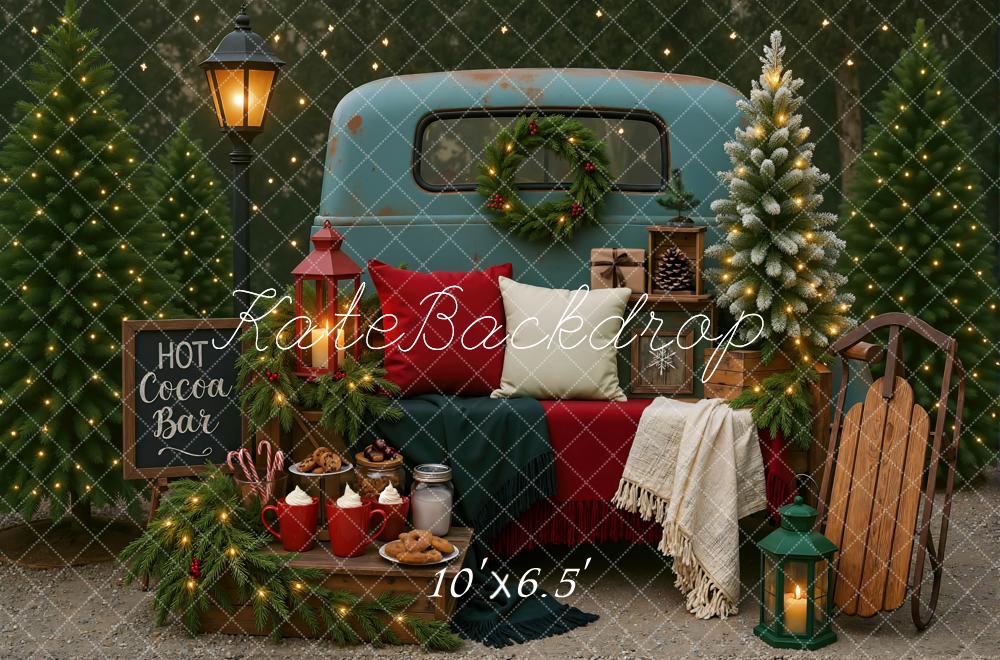 Kate Christmas Vintage Truck Cocoa Bar Backdrop Designed by Mini MakeBelieve - Image 4