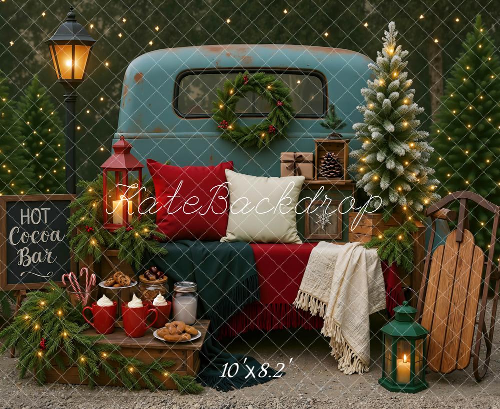 Kate Christmas Vintage Truck Cocoa Bar Backdrop Designed by Mini MakeBelieve - Image 6