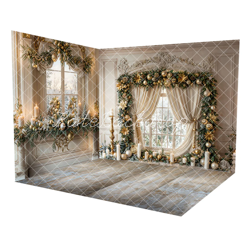 Kate Christmas Vintage White Arched Window Room Set - Image 2