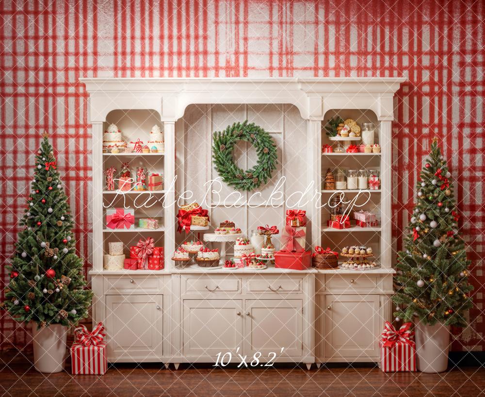 Kate Vintage White Christmas Kitchen Backdrop Designed by Emetselch - Image 5