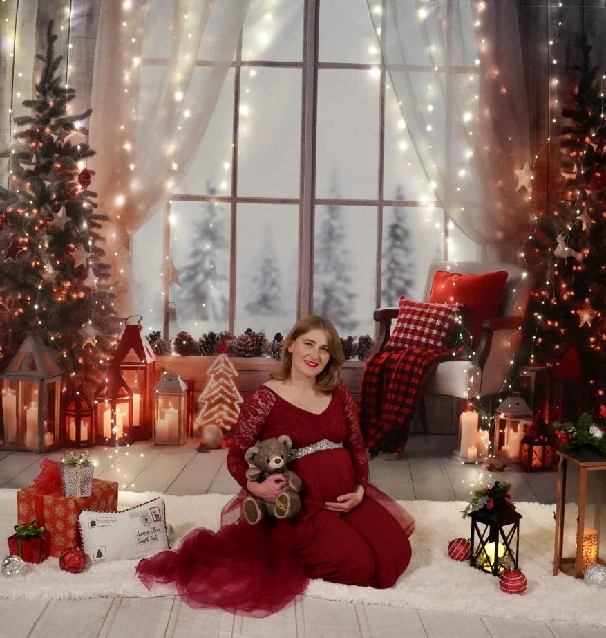 Kate Christmas Warm Room Window Tree Backdrop Designed by Emetselch - Image 5
