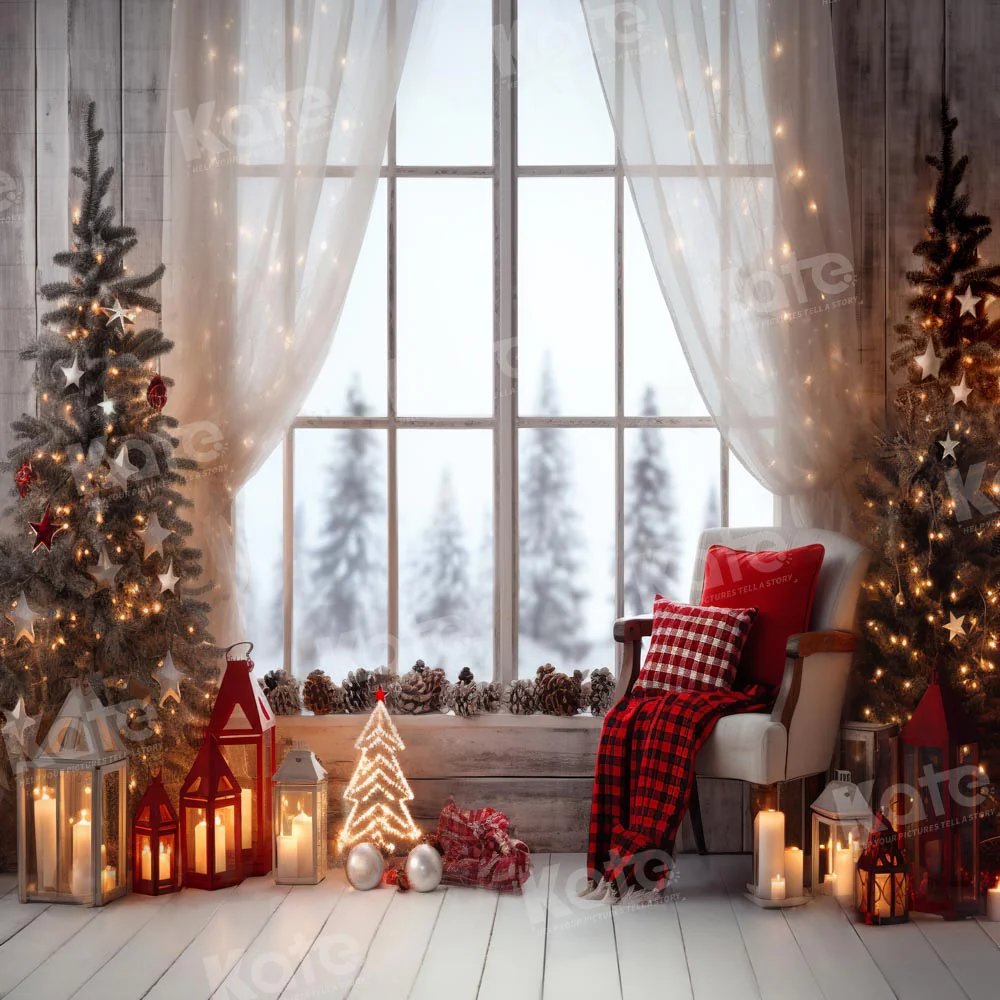 Kate Christmas Warm Room Window Tree Backdrop Designed by Emetselch - Image 6