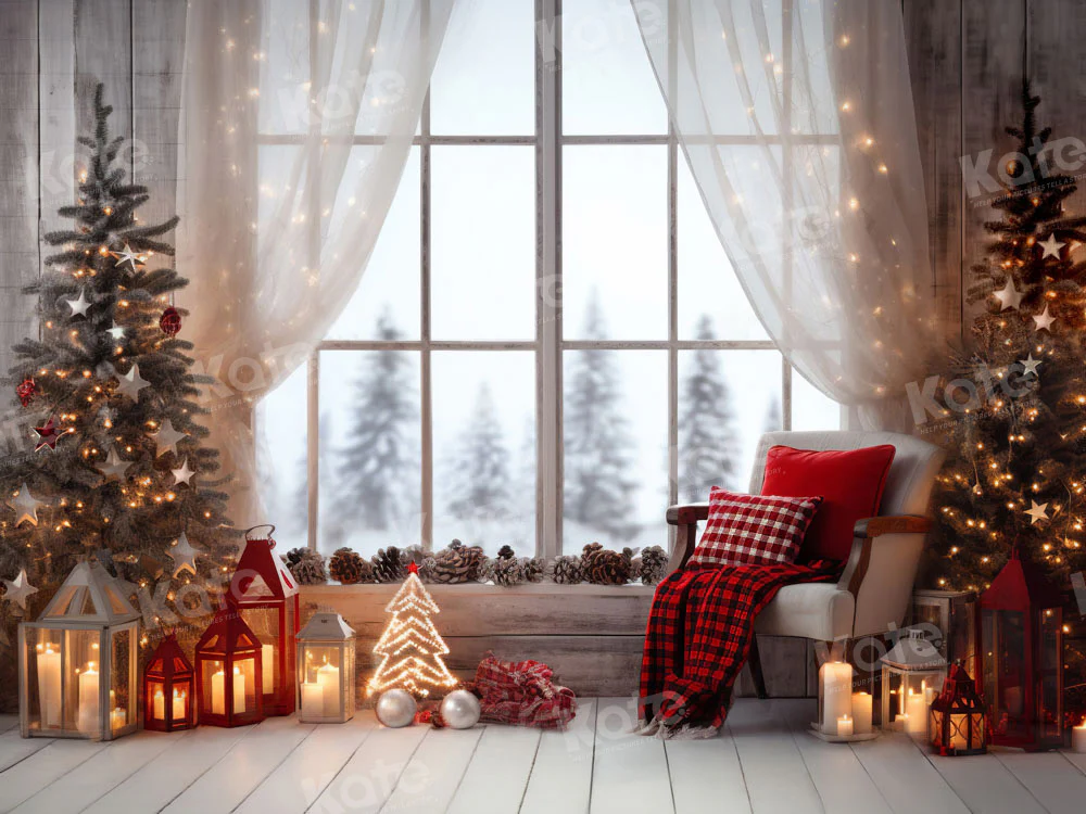 Kate Christmas Warm Room Window Tree Backdrop Designed by Emetselch - Image 7