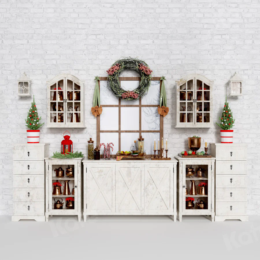 Kate Christmas White Cupboard Backdrop for Photography - Image 6