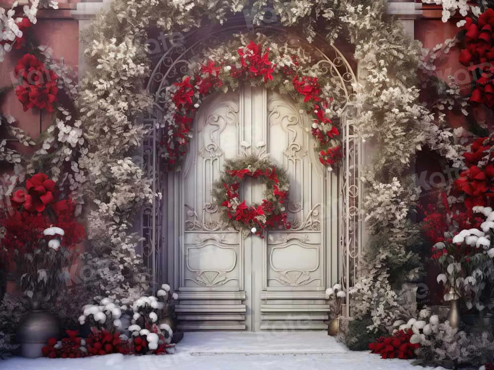 Kate Christmas White Door Backdrop Designed by Chain Photography - Image 3