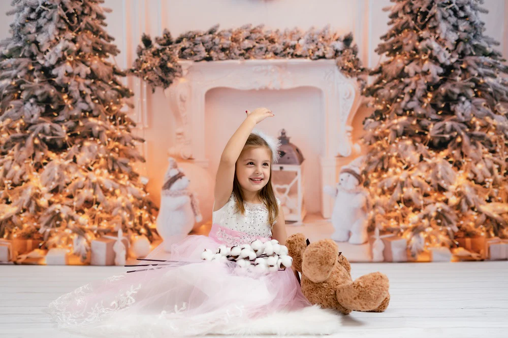 Kate Christmas White Fireplace Backdrop for Photography - Image 7