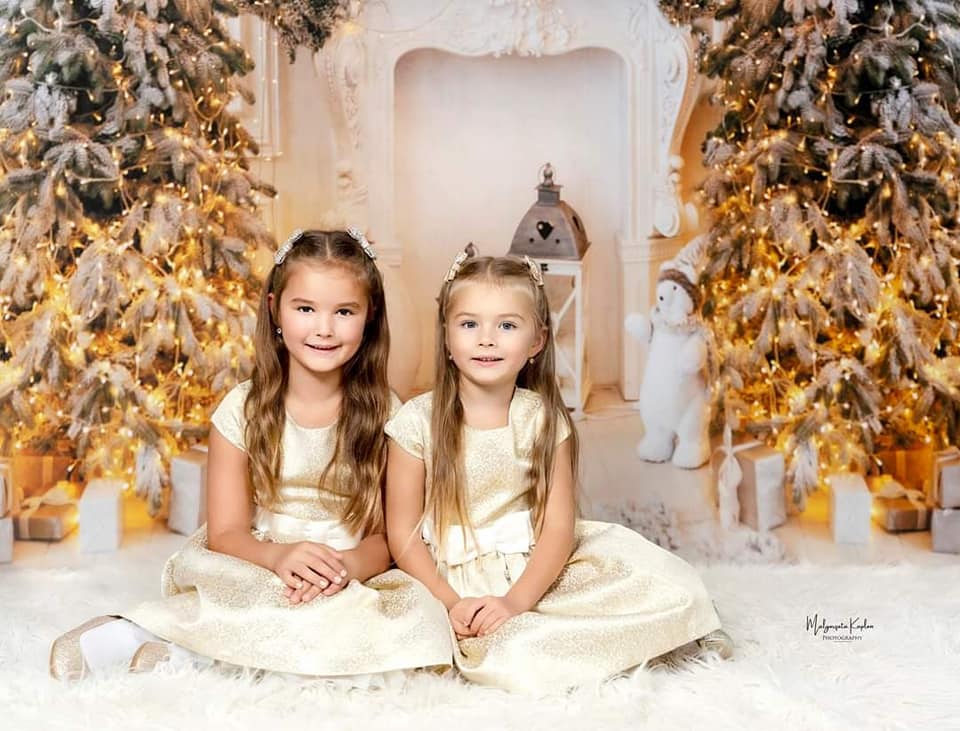 Kate Christmas White Fireplace Backdrop for Photography - Image 8