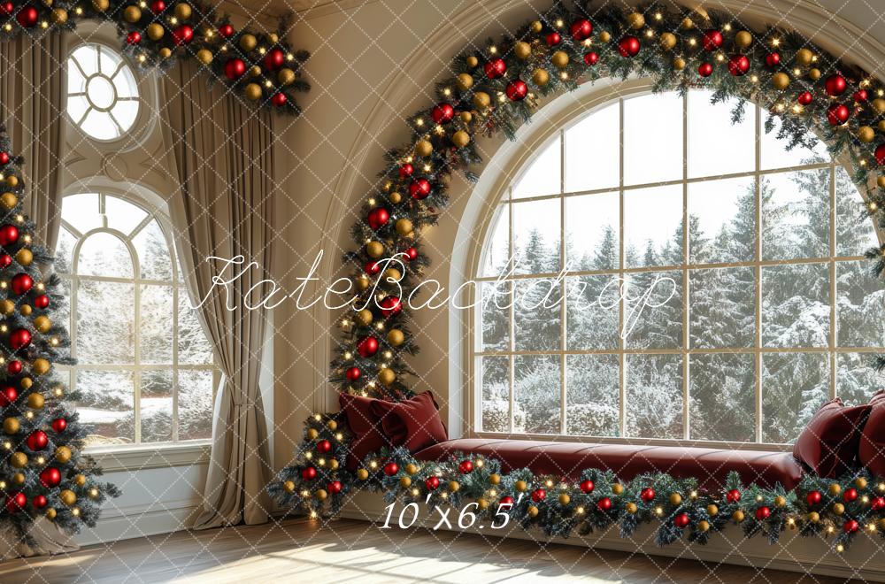Kate Christmas Window Arch Garland Interior Backdrop Designed by Mini MakeBelieve - Image 4