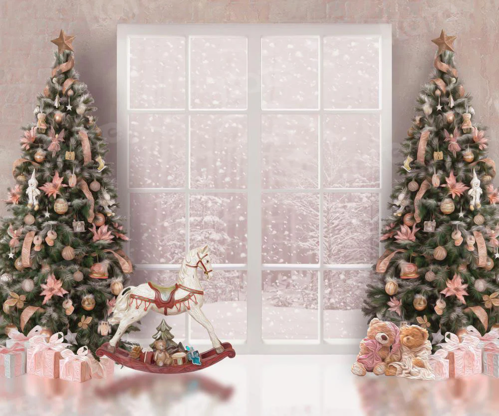 Kate Christmas Window Backdrop for Princess Girls Photography - Image 5
