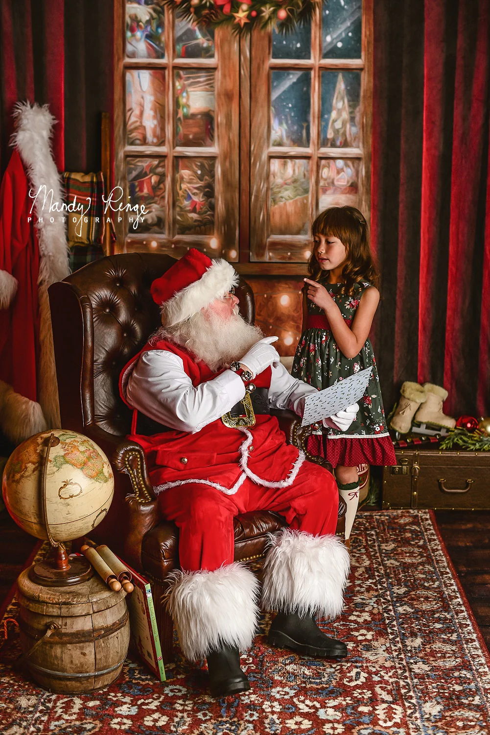 Kate Christmas Window Bling Backdrop for Photography