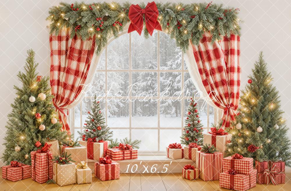 Kate Christmas Window Gift Boxes Trees Backdrop Designed by Emetselch - Image 4