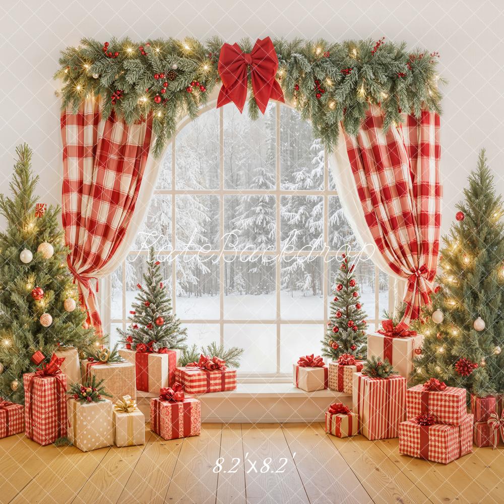 Kate Christmas Window Gift Boxes Trees Backdrop Designed by Emetselch - Image 5