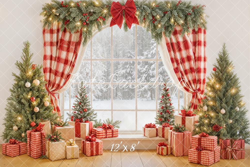 Kate Christmas Window Gift Boxes Trees Backdrop Designed by Emetselch - Image 8