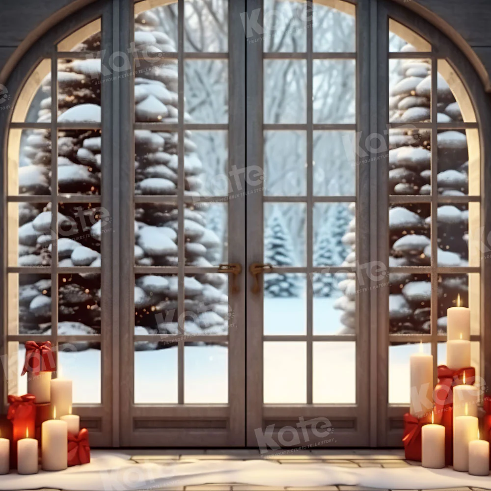 Kate Christmas Window Gifts Tree Backdrop Designed by Emetselch - Image 2