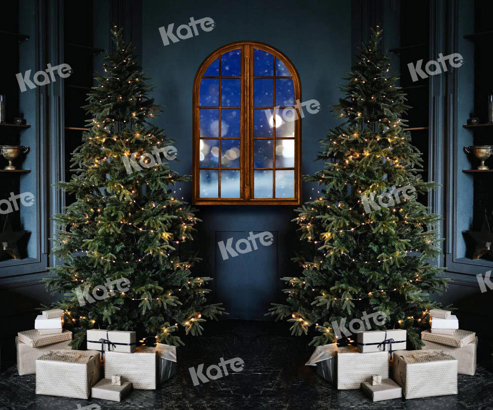 Kate Christmas Window Night Gifts Backdrop Designed by Chain Photography - Image 3