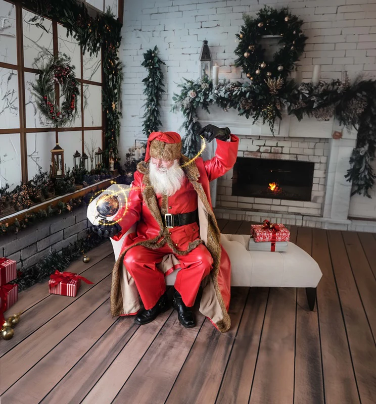 Kate Christmas Window White Brick Wall Room Set - Image 3