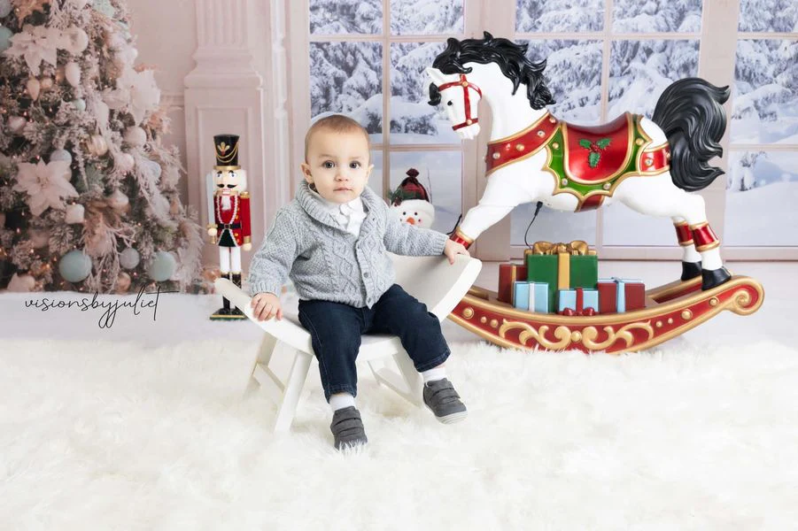Kate Christmas Window White Winter Backdrop for Photography - Image 3
