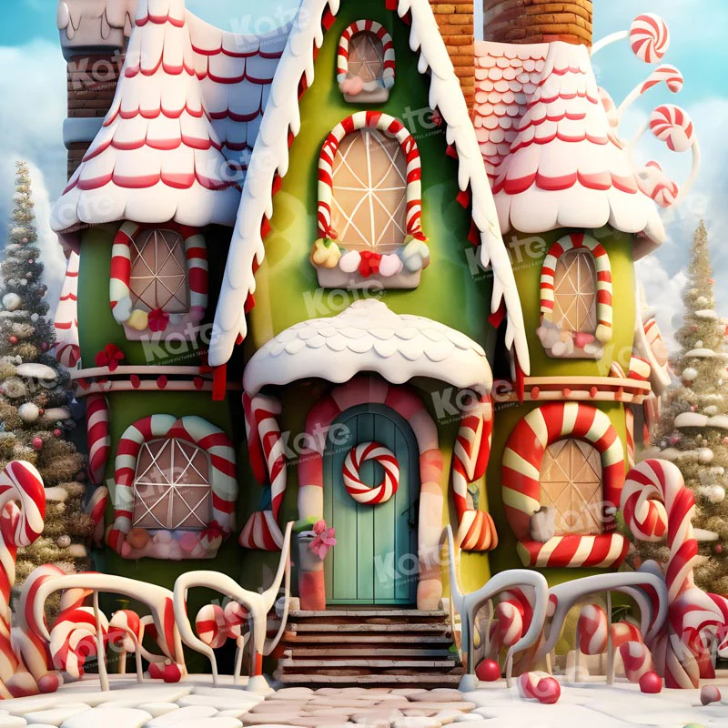Kate Christmas Winter Amazing House Backdrop for Photography - Image 4