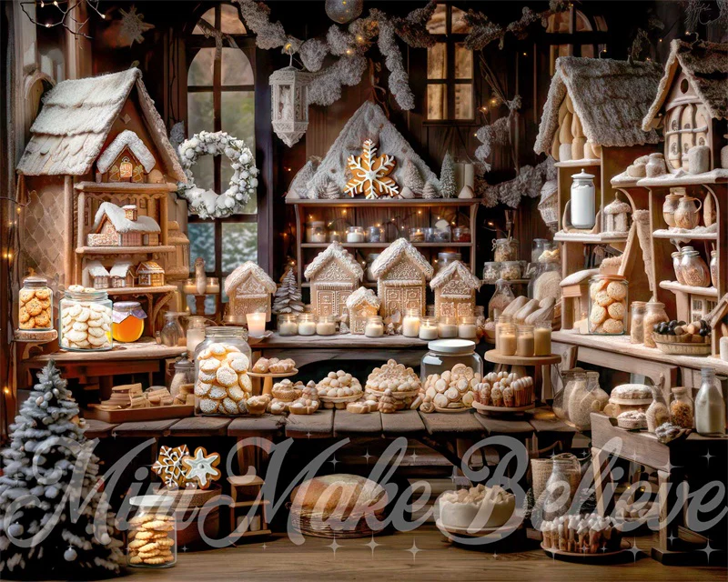 Kate Christmas Kitchen Gingerbread Bakery Backdrop Designed by Mini MakeBelieve - Image 5