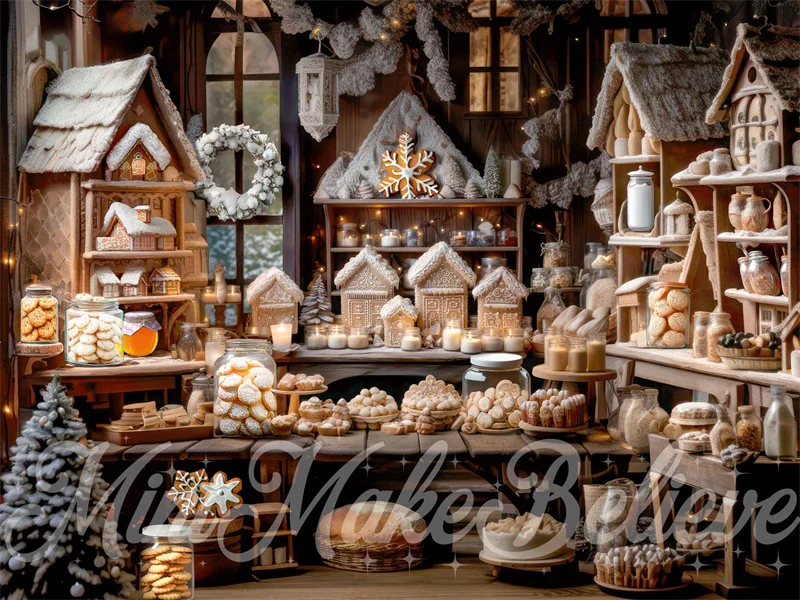 Kate Christmas Kitchen Gingerbread Bakery Backdrop Designed by Mini MakeBelieve - Image 6