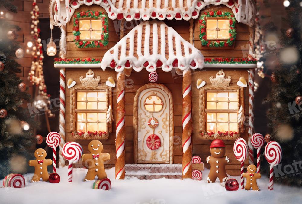 Kate Christmas Winter Gingerbread House Backdrop Designed by Chain Photography - Image 2
