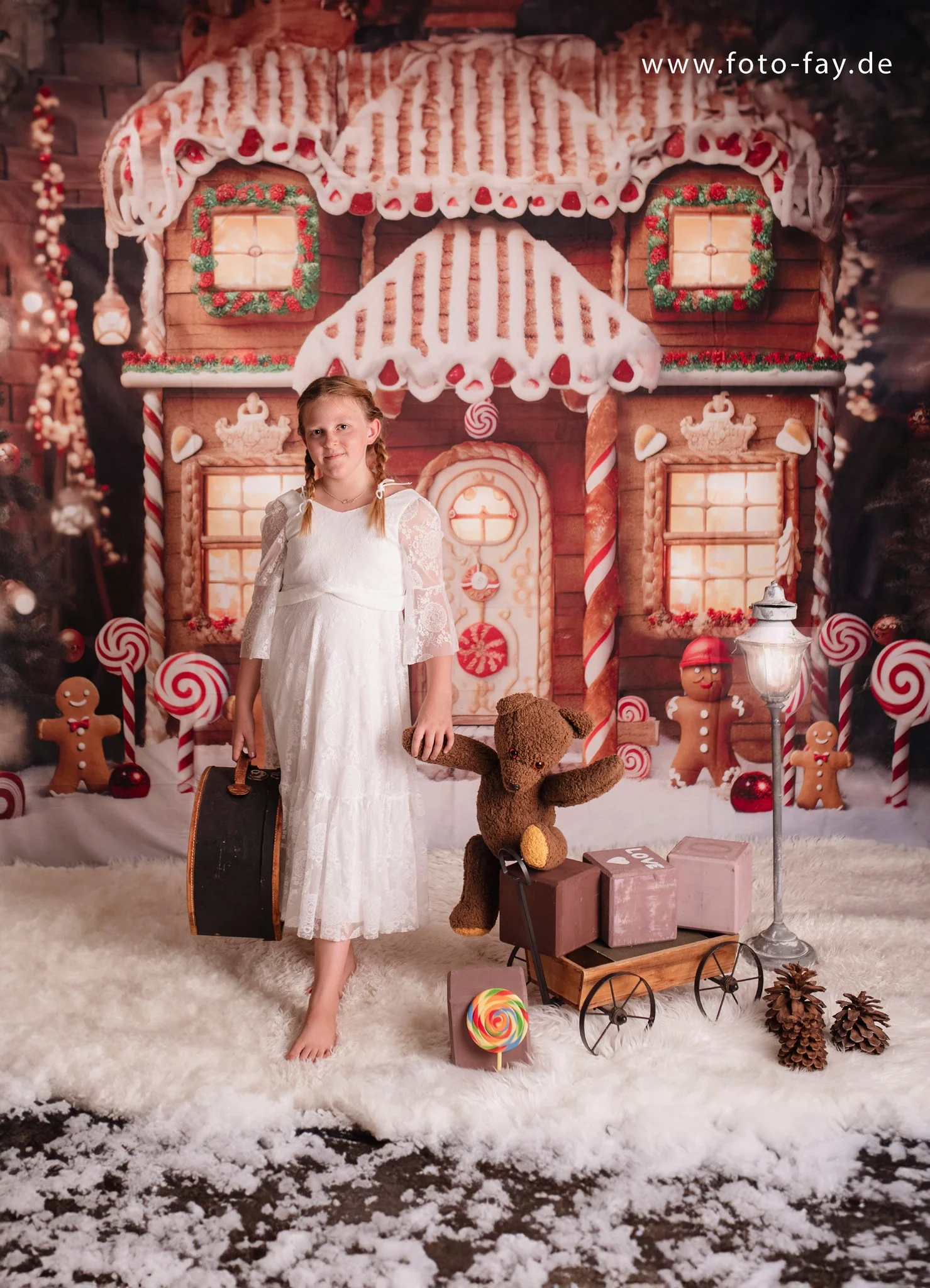Kate Christmas Winter Gingerbread House Backdrop Designed by Chain Photography - Image 6