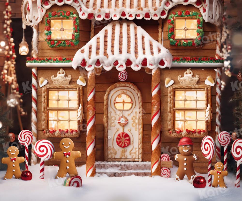 Kate Christmas Winter Gingerbread House Backdrop Designed by Chain Photography - Image 9