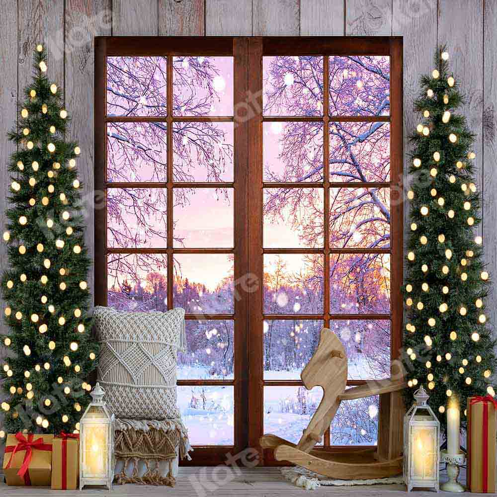 Kate Christmas Winter Snow Grain Backdrop Designed by Emetselch - Image 2