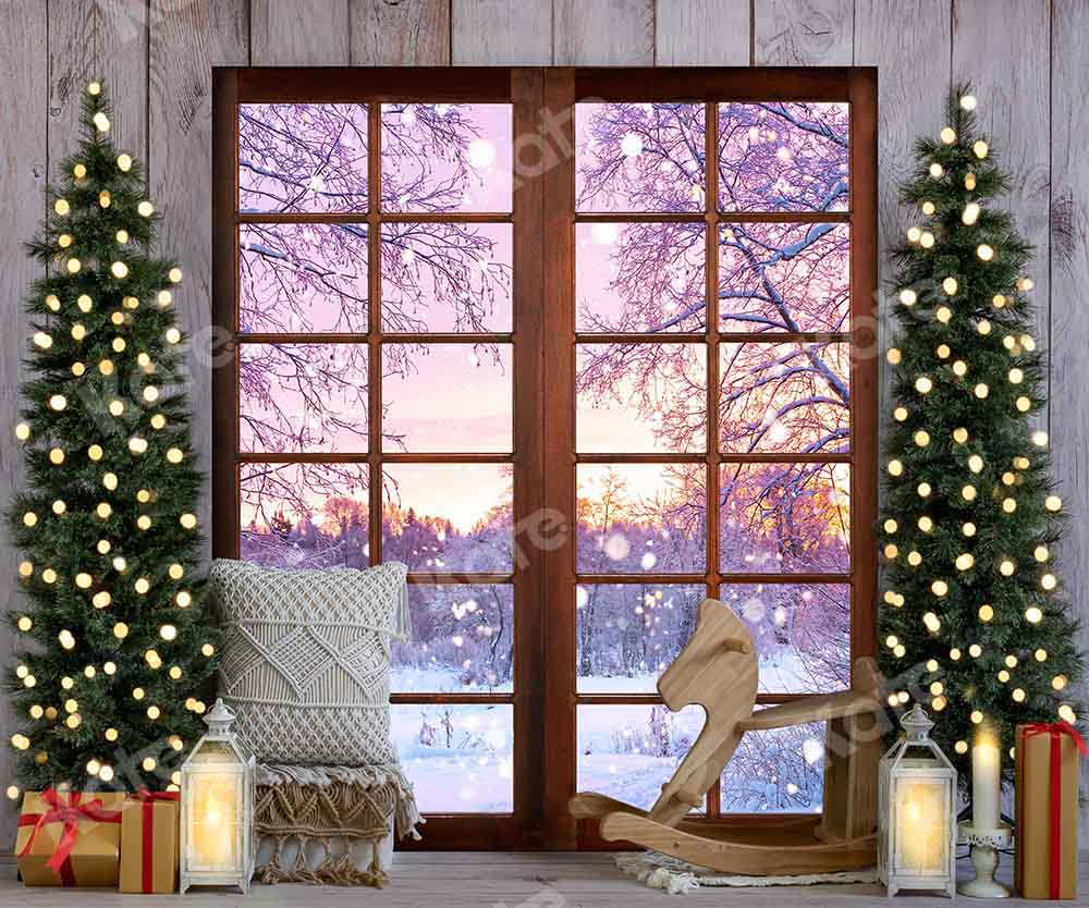 Kate Christmas Winter Snow Grain Backdrop Designed by Emetselch - Image 3