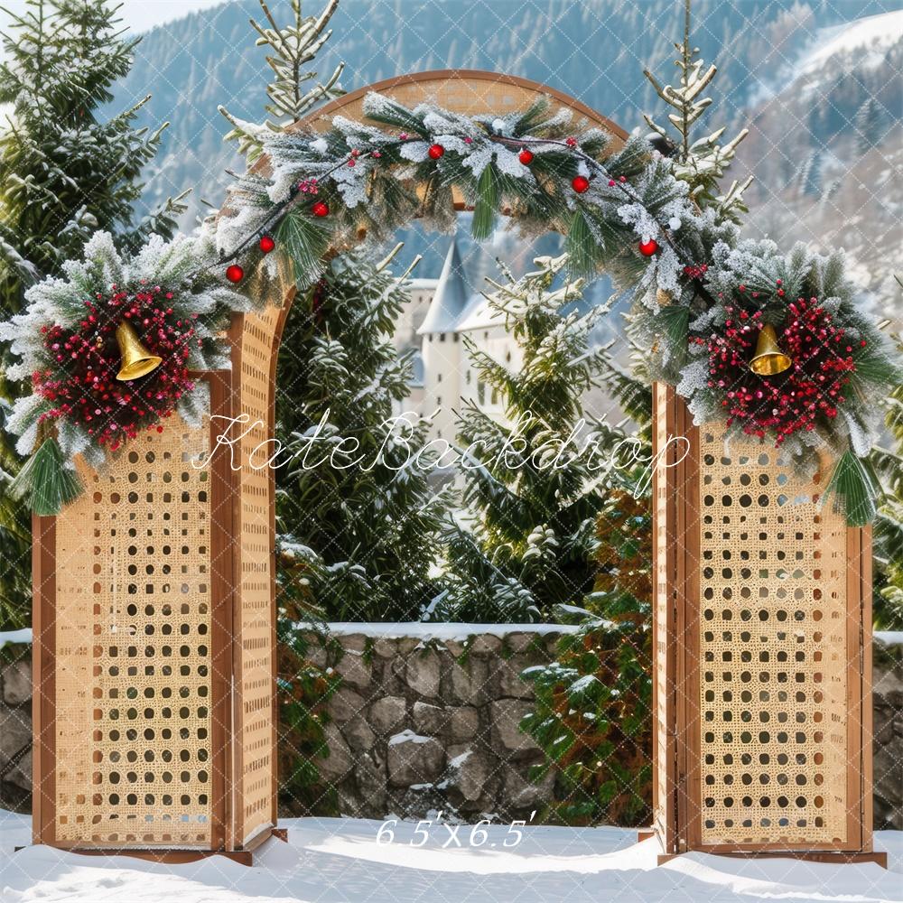 Kate Christmas Winter Wooden Arch Backdrop Designed by Mini MakeBelieve - Image 2