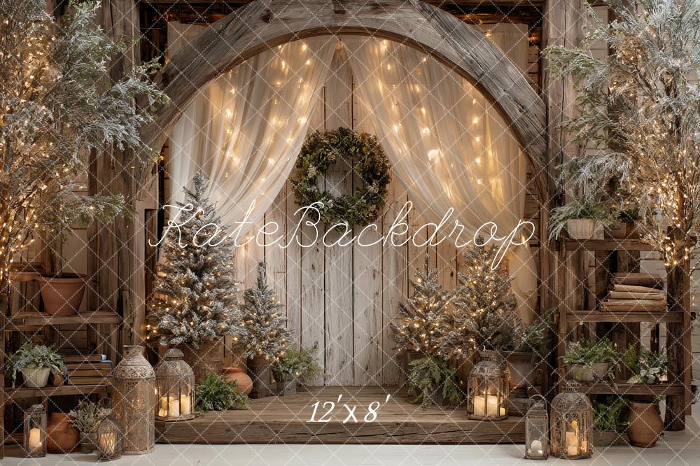 Kate Christmas Wooden Arch Fairy Lights Backdrop Designed by Ashley Paul - Image 10