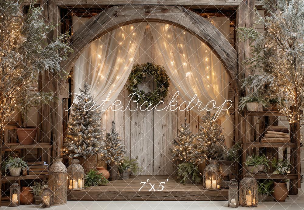 Kate Christmas Wooden Arch Fairy Lights Backdrop Designed by Ashley Paul - Image 2