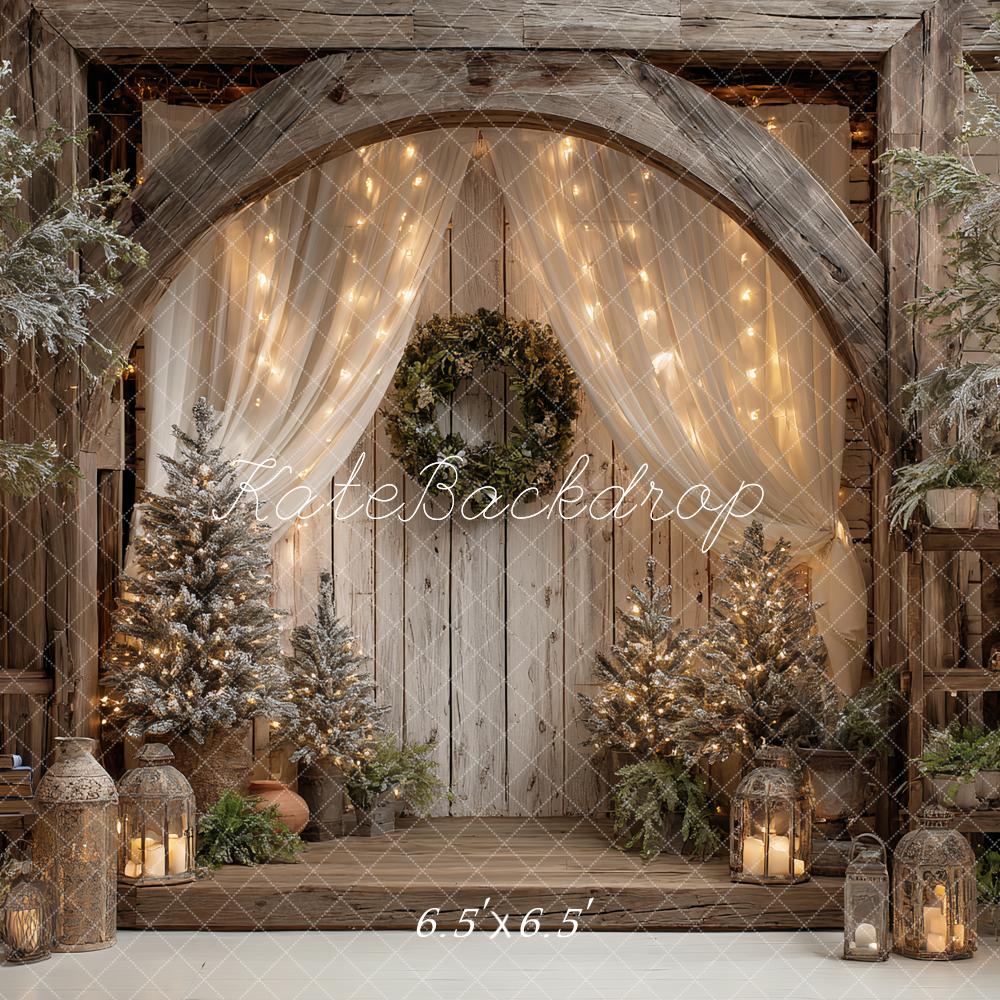 Kate Christmas Wooden Arch Fairy Lights Backdrop Designed by Ashley Paul - Image 4