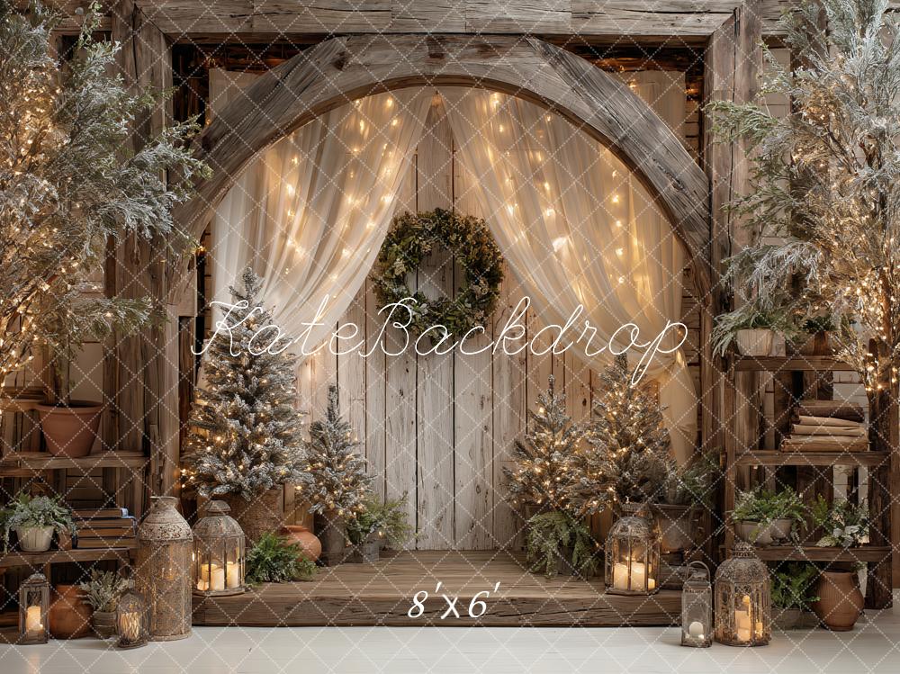 Kate Christmas Wooden Arch Fairy Lights Backdrop Designed by Ashley Paul - Image 5