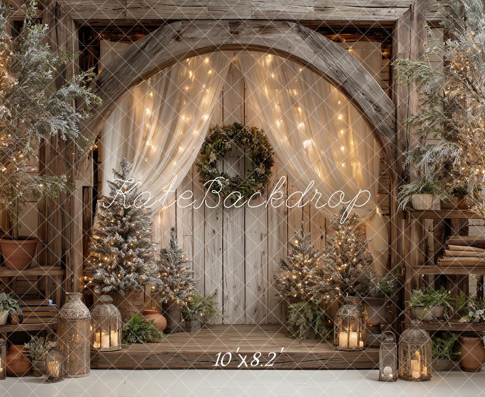Kate Christmas Wooden Arch Fairy Lights Backdrop Designed by Ashley Paul - Image 8