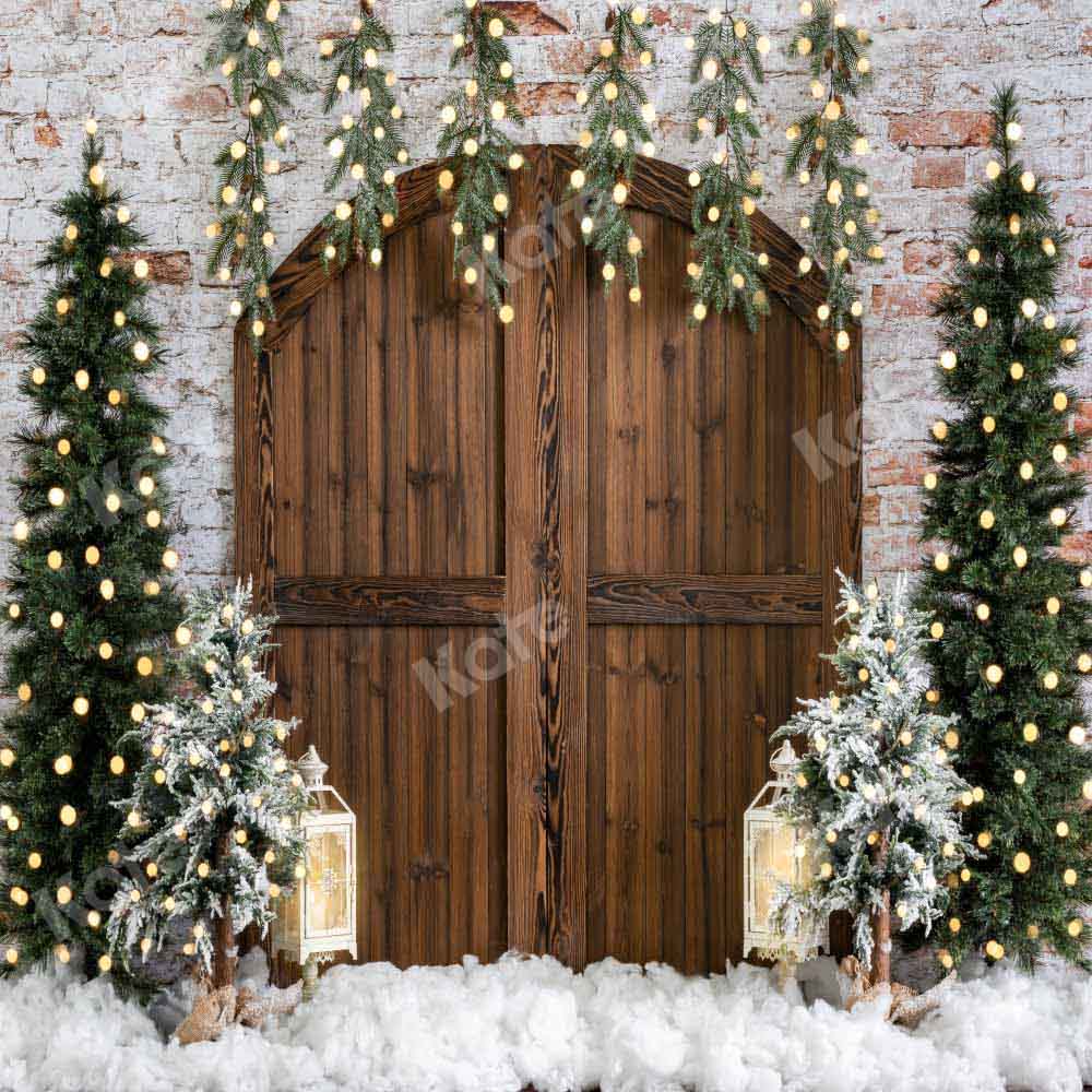 Kate Christmas Wooden Barn Door Backdrop Designed by Emetselch - Image 8