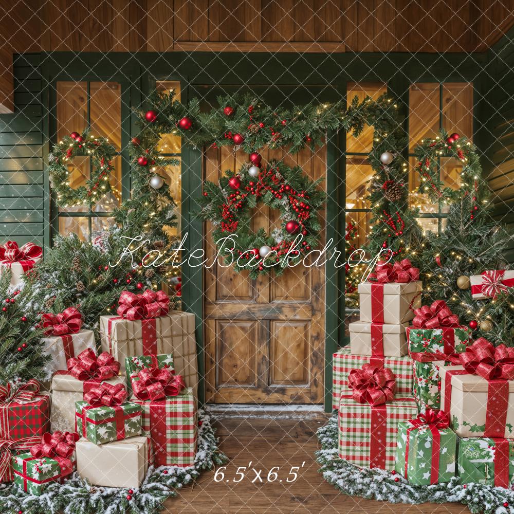Kate Christmas Wooden Door Gifts Backdrop Designed by Emetselch - Image 5