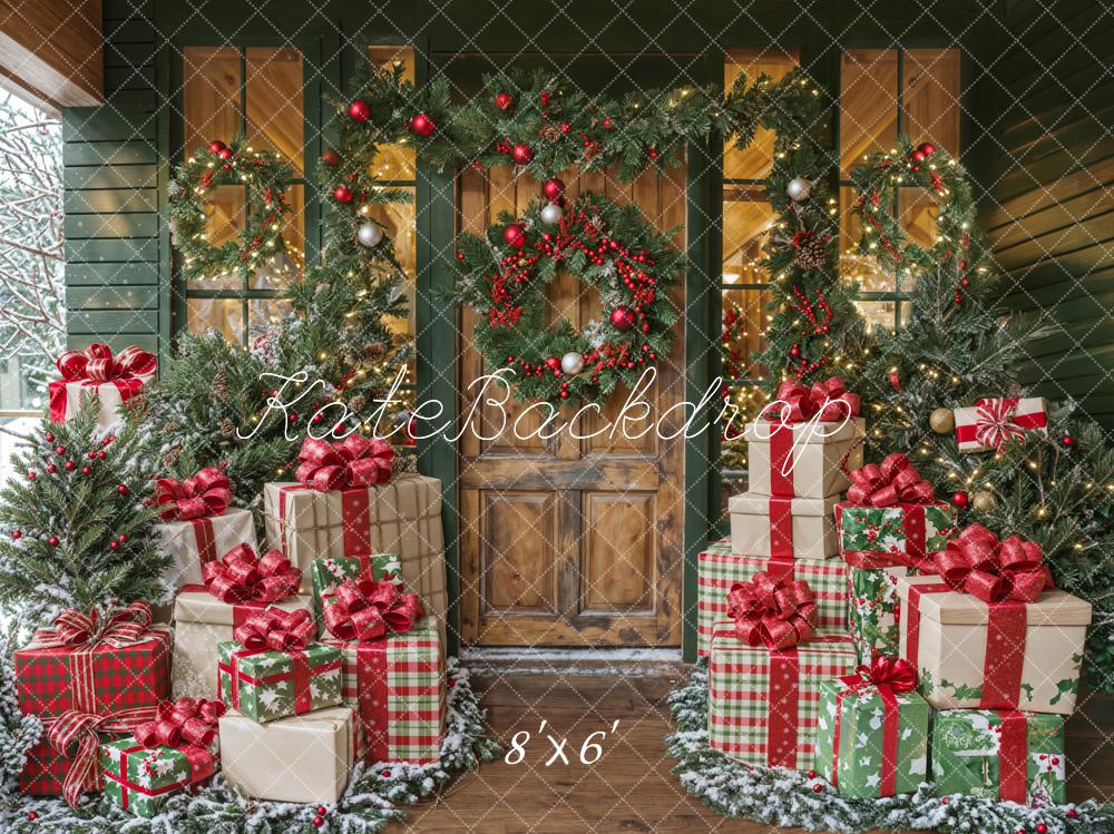 Kate Christmas Wooden Door Gifts Backdrop Designed by Emetselch - Image 6