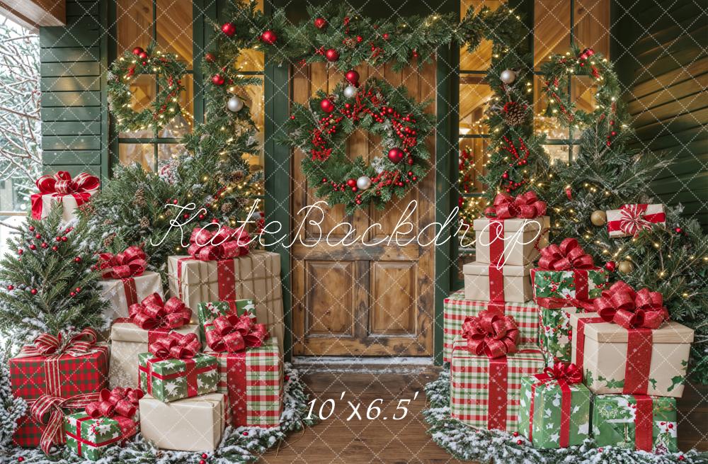 Kate Christmas Wooden Door Gifts Backdrop Designed by Emetselch - Image 7
