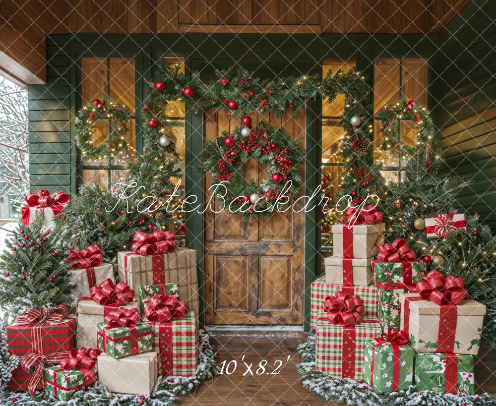 Kate Christmas Wooden Door Gifts Backdrop Designed by Emetselch - Image 8