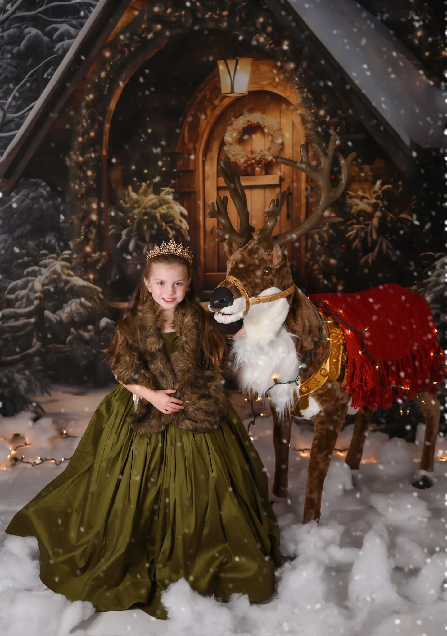 Kate Christmas Wooden House Backdrop Designed by Chain Photography - Image 7